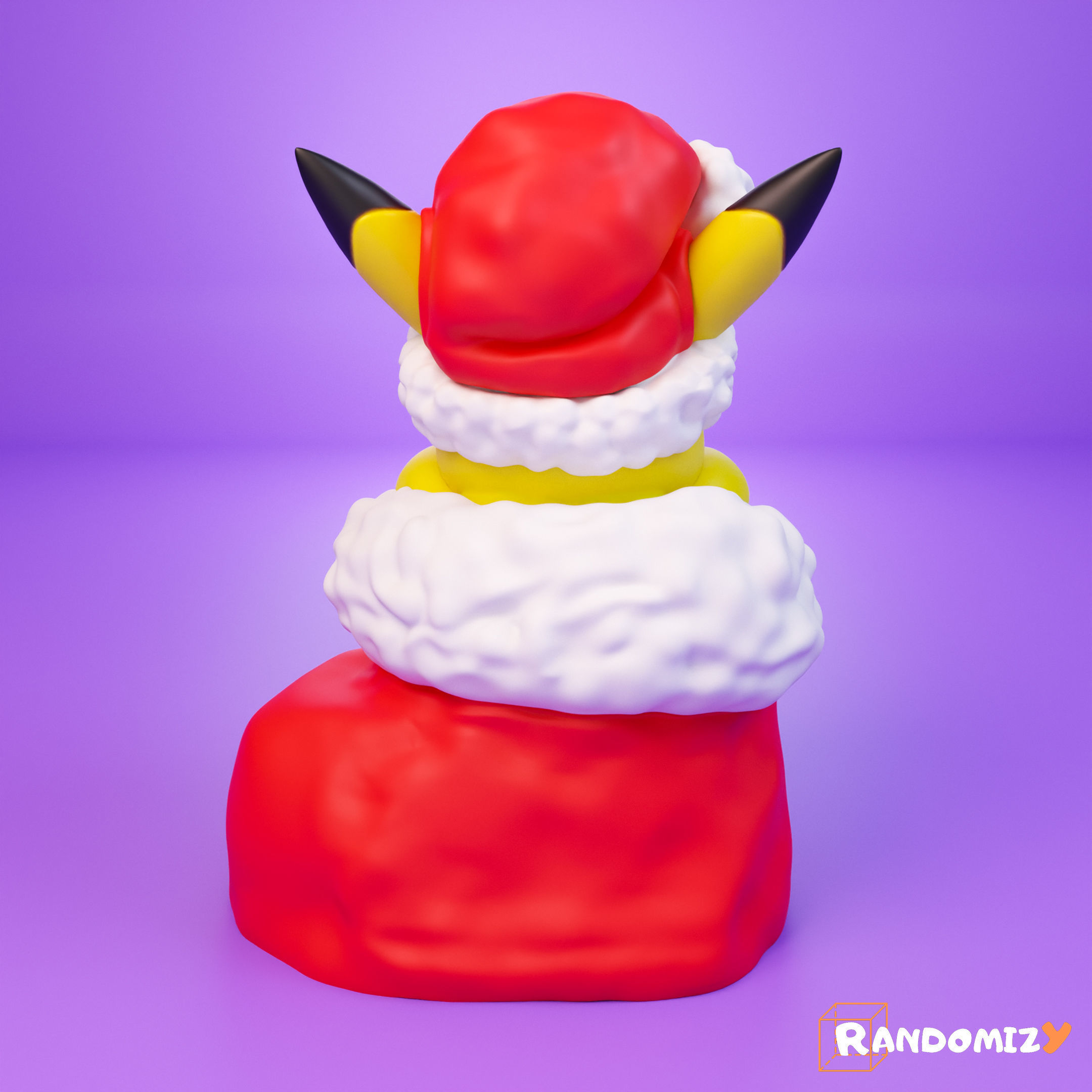 Pikachu in a Christmas Sock - Fanart Free 3D print model_1