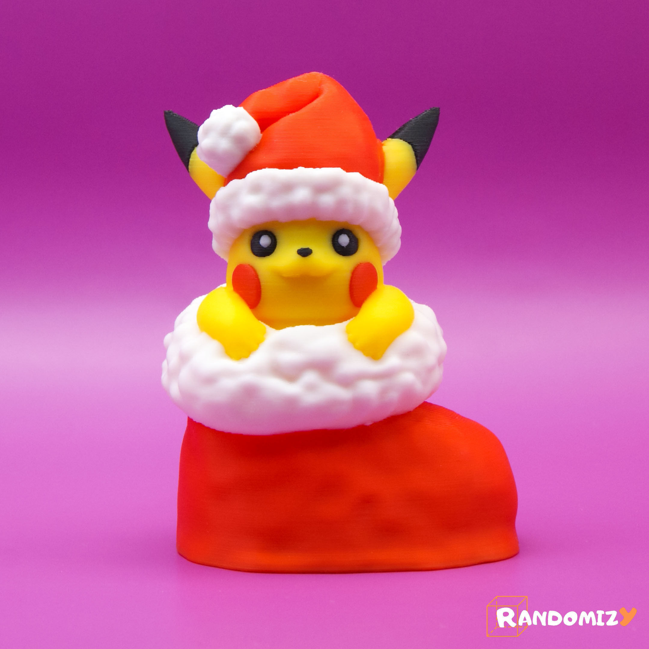 Pikachu in a Christmas Sock - Fanart Free 3D print model_2