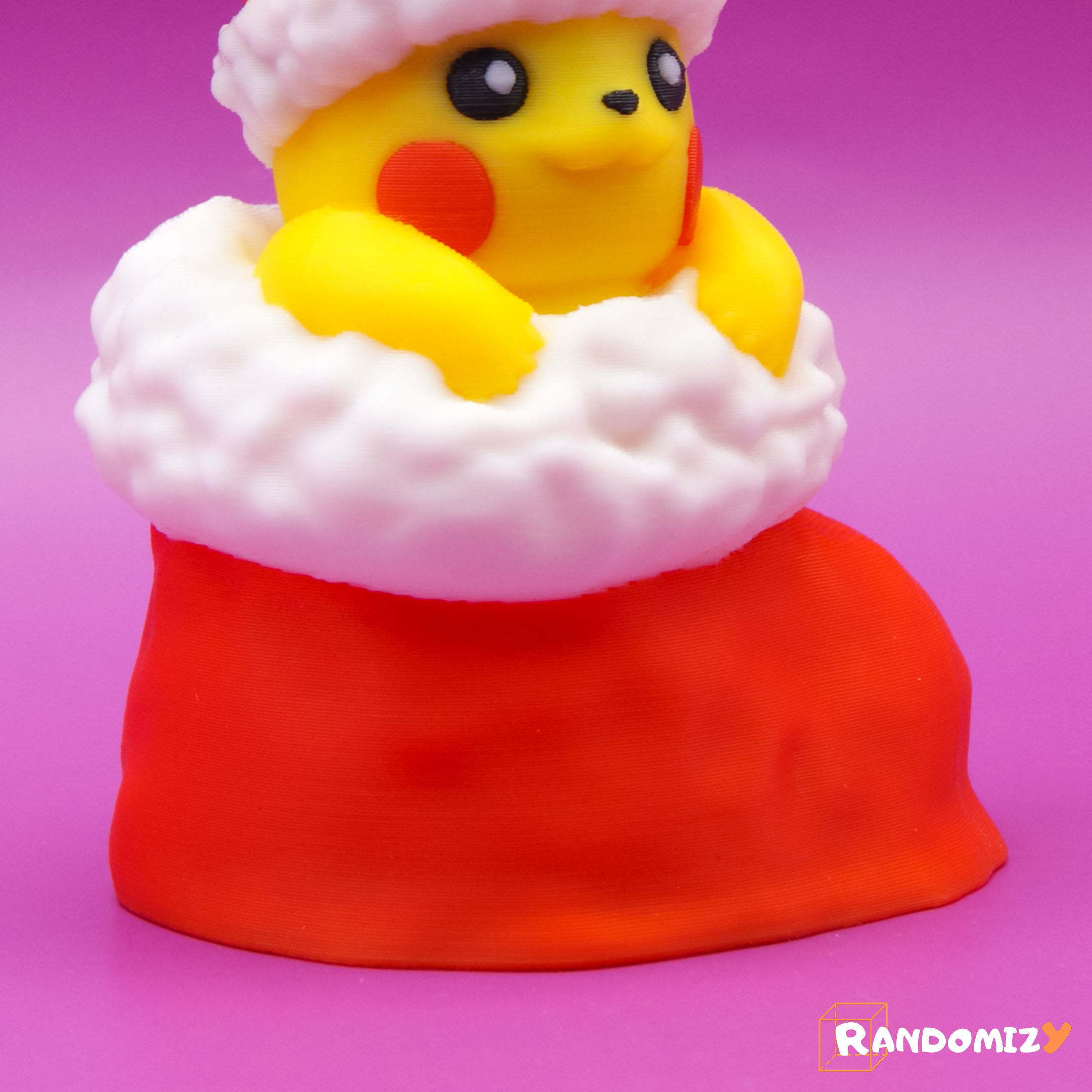 Pikachu in a Christmas Sock - Fanart Free 3D print model_5