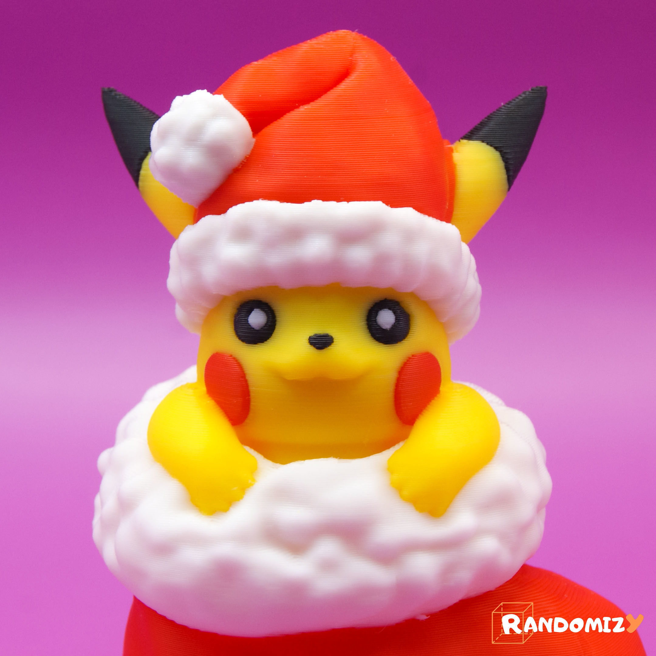 Pikachu in a Christmas Sock - Fanart Free 3D print model_4