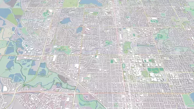 Cityscape Fort Collins Colorado USA