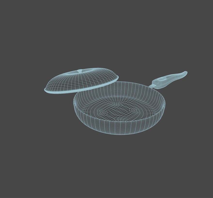 Experienced frying pan Free 3D model