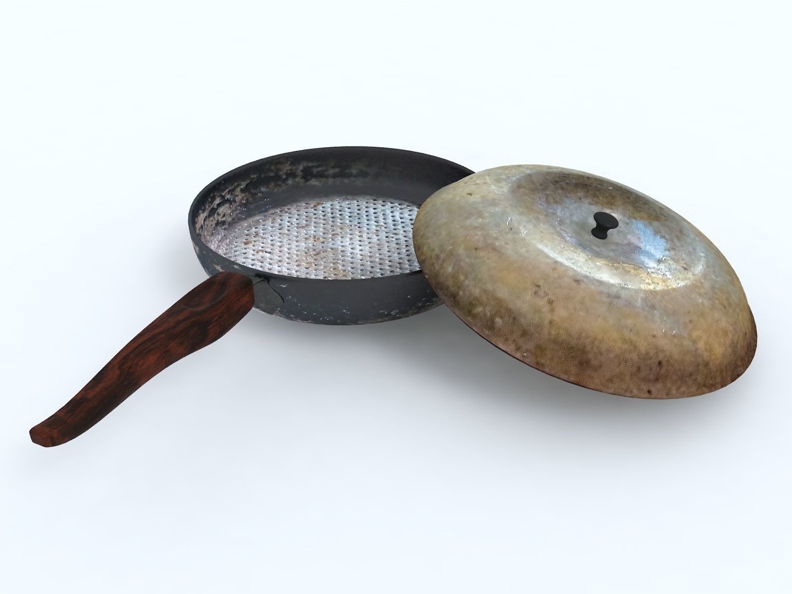 Experienced frying pan Free 3D model