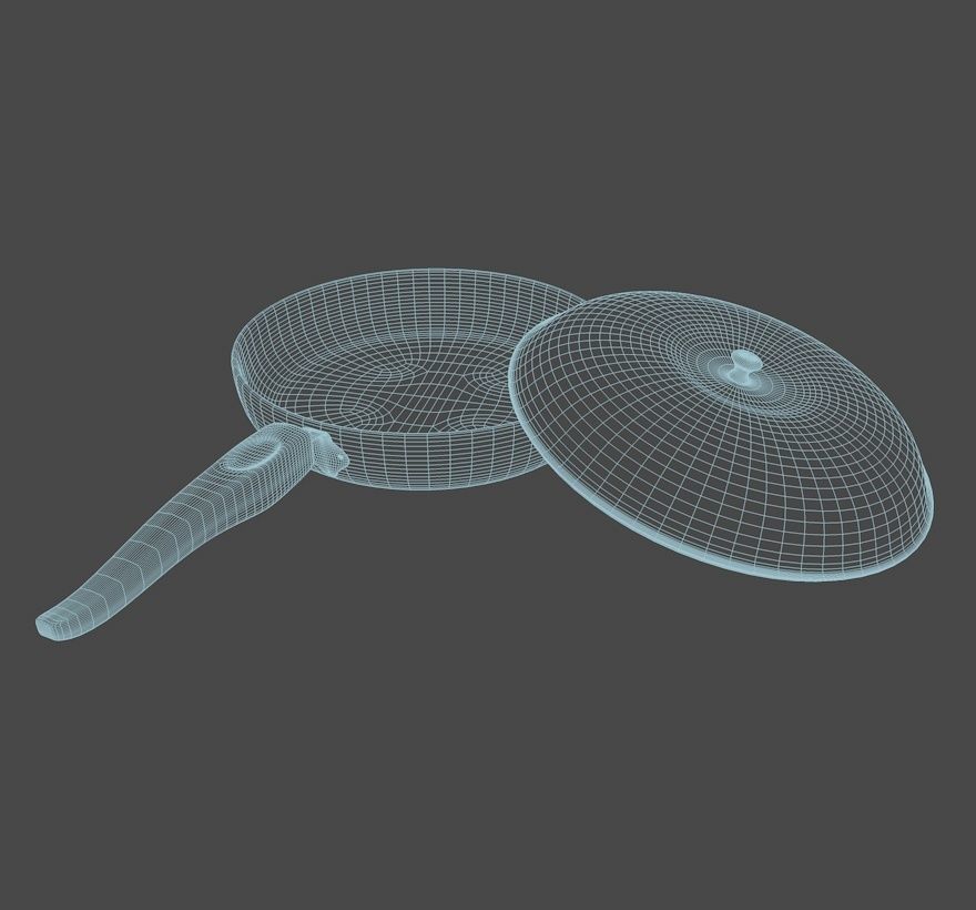 Experienced frying pan Free 3D model