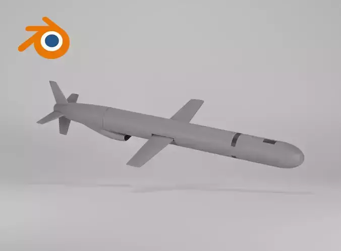 Tomahawk multi-purpose precision subsonic cruise missile 3D model