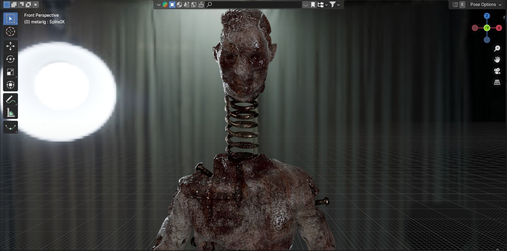 Lethal Company Coil Head Low-poly 3D model_4