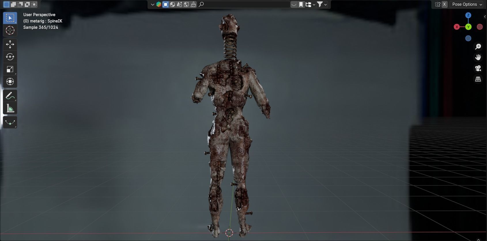 Lethal Company Coil Head Low-poly 3D model_29