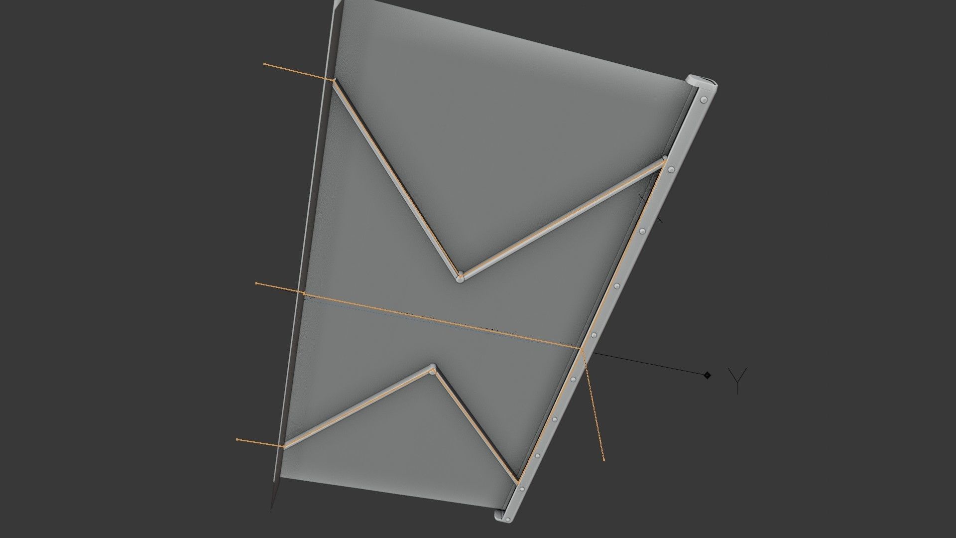 Awning Canopy with rig system 3D model_7