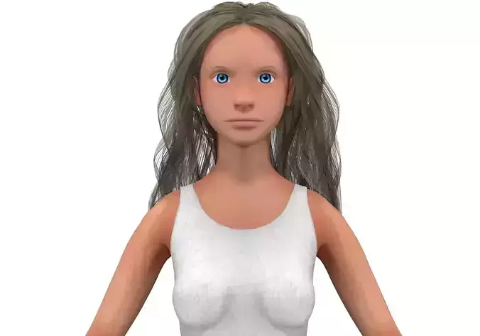 Girl with dark gold hair