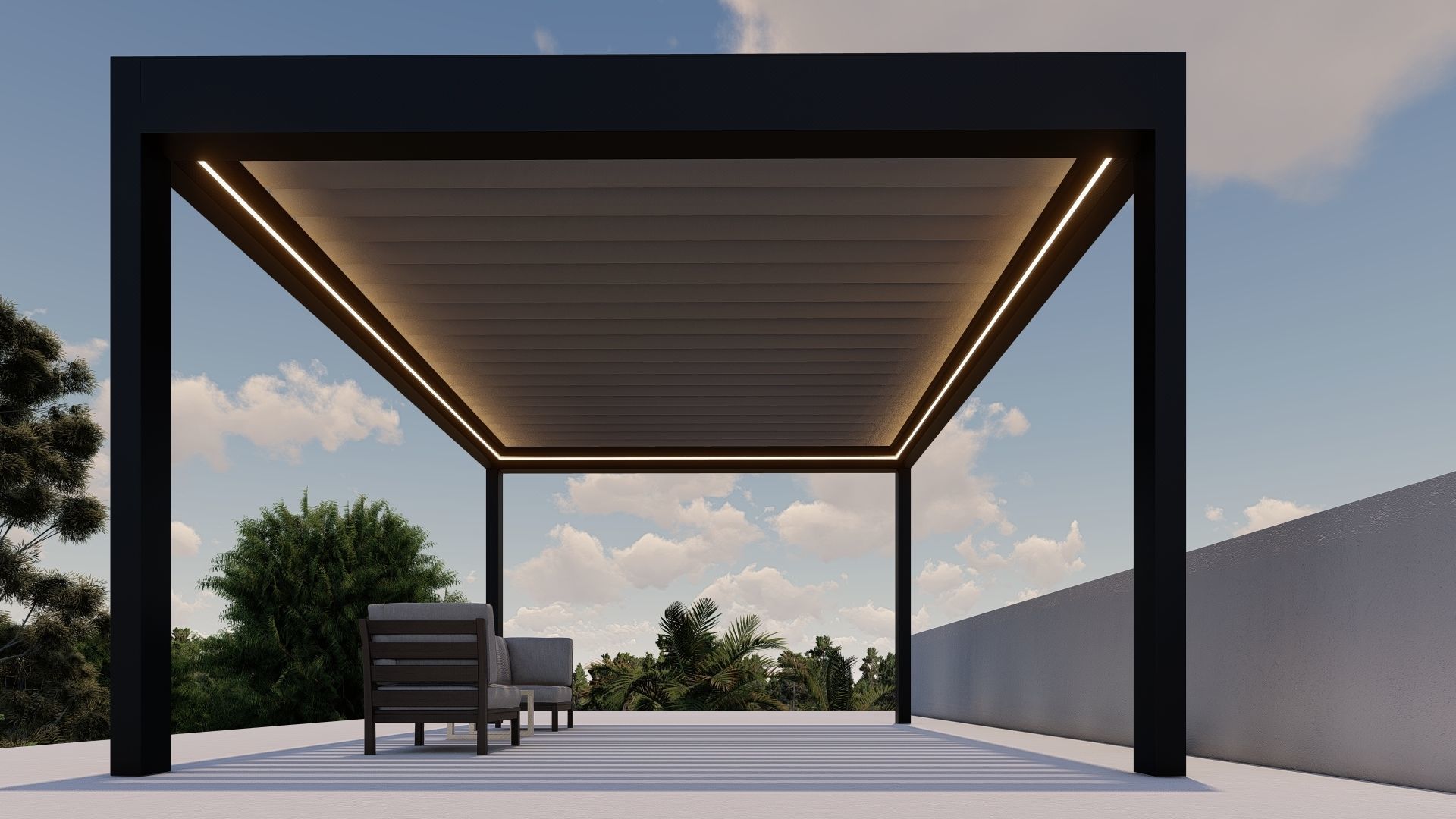 Bioclimatic pergola 3D model_1