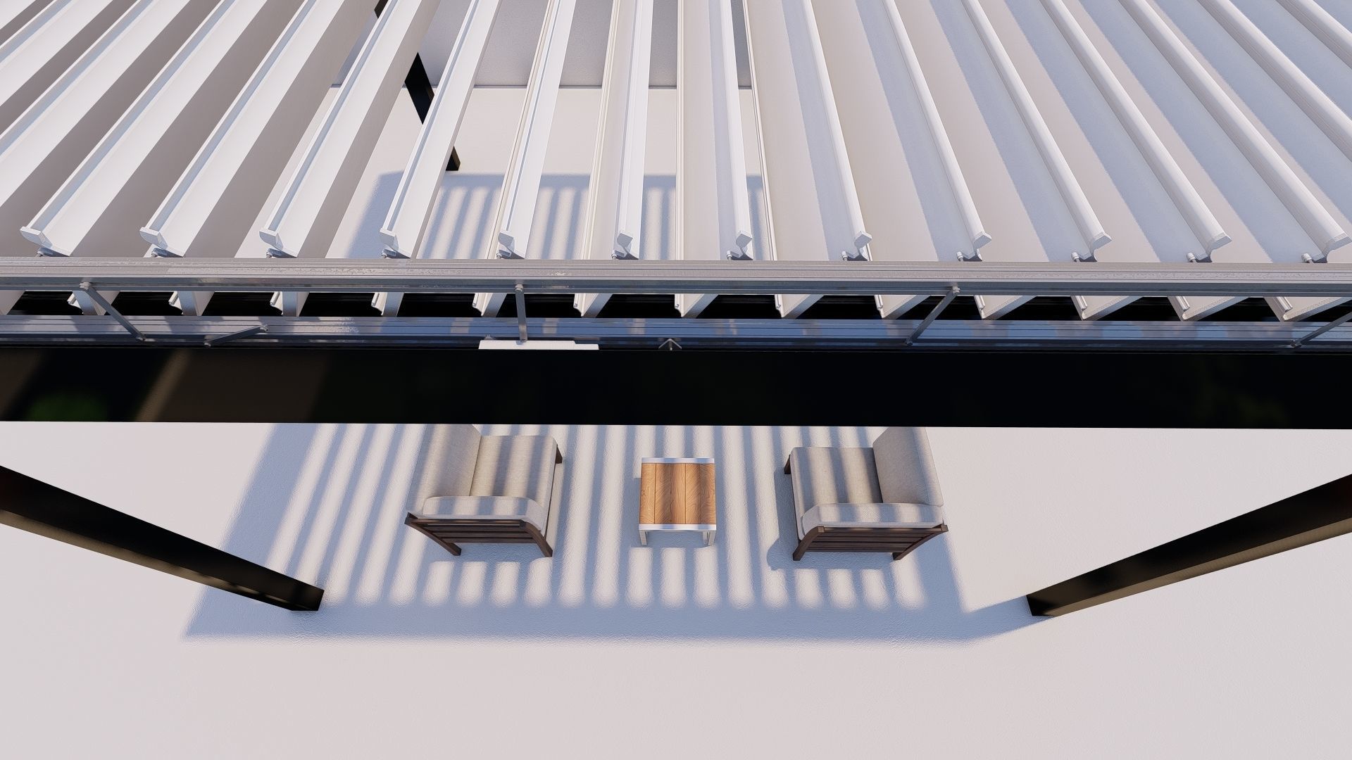 Bioclimatic pergola 3D model_3