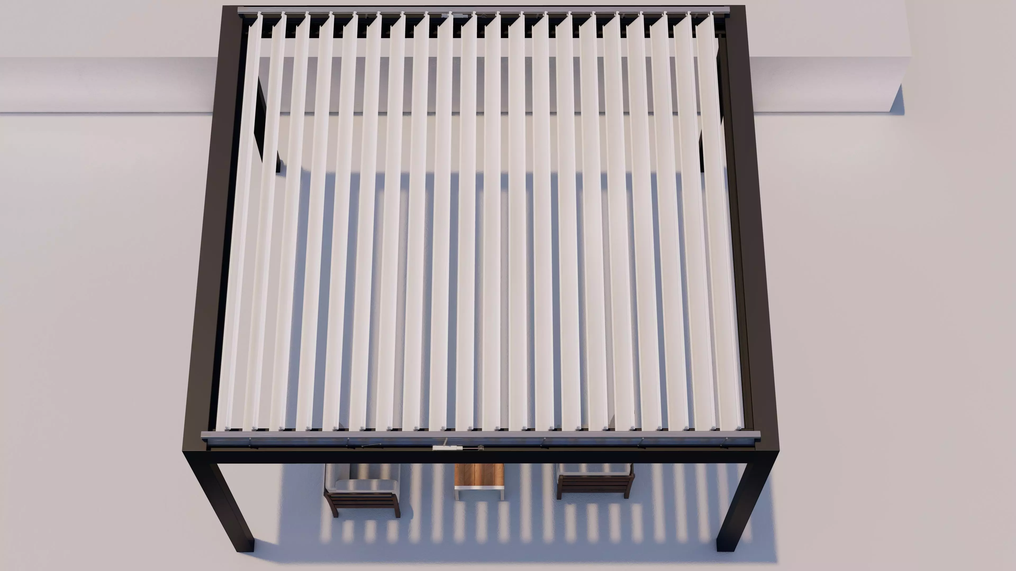 Bioclimatic pergola 3D model_0