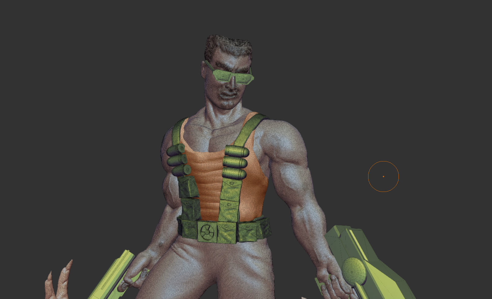 Duke Nukem 3D statue 3D print model_2