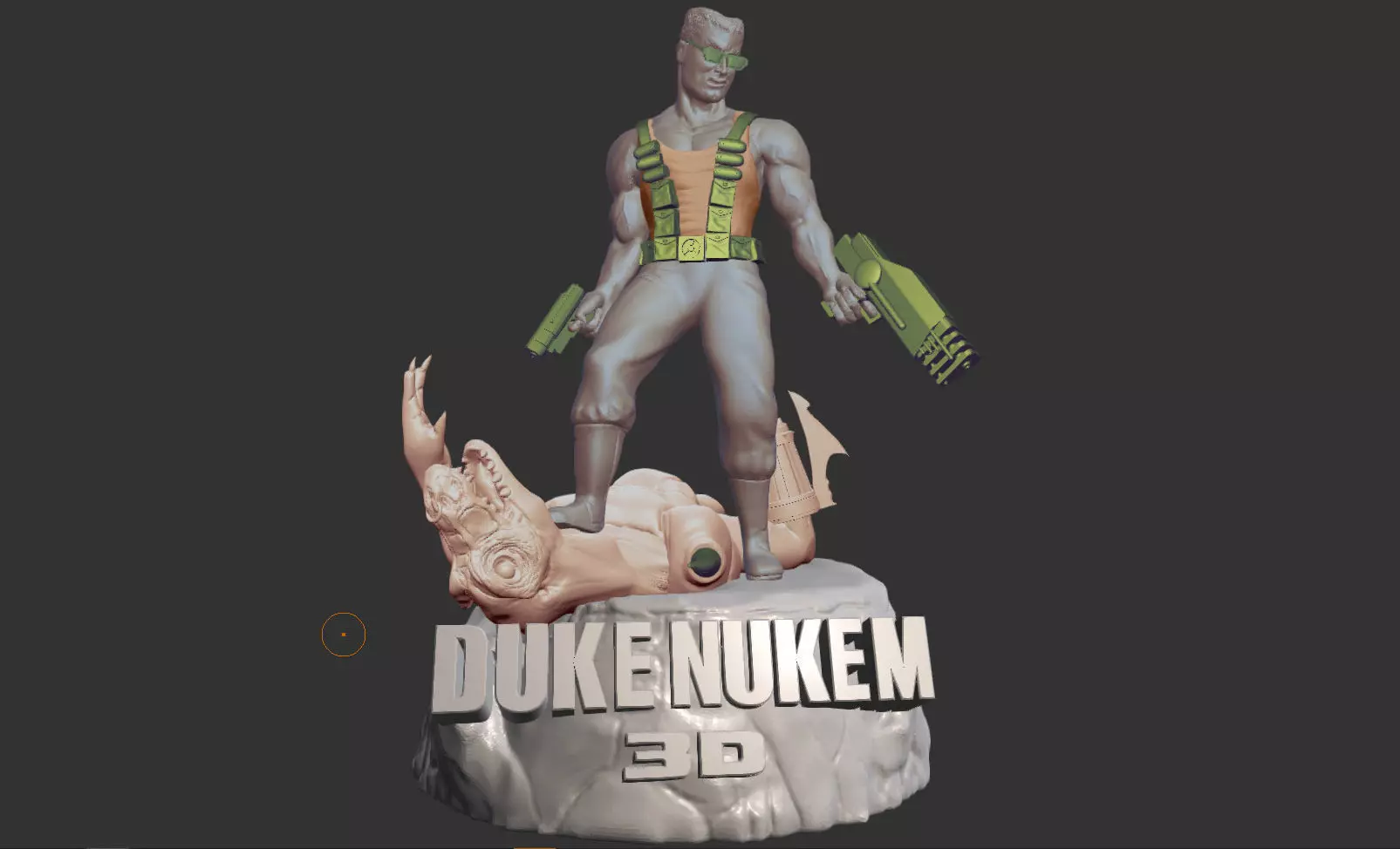 Duke Nukem 3D statue 3D print model_0