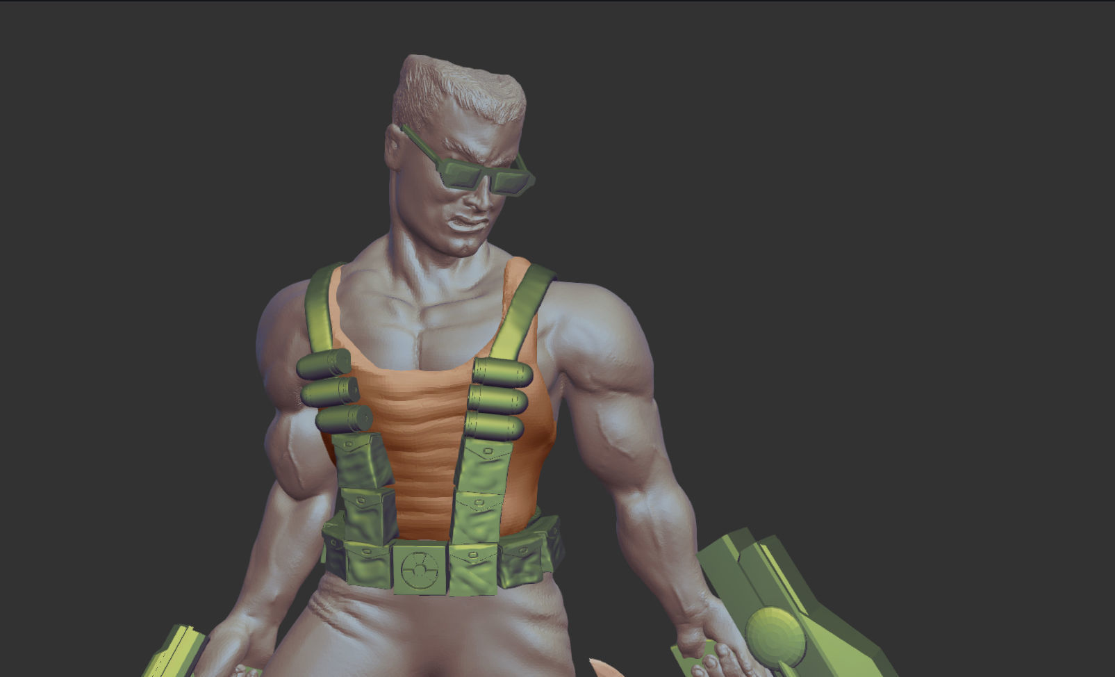 Duke Nukem 3D statue 3D print model_3