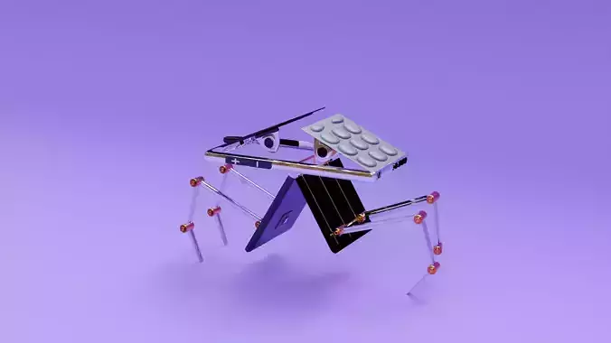 Transforming Phone Robot  Futuristic 3D Model  Low-poly 3D model