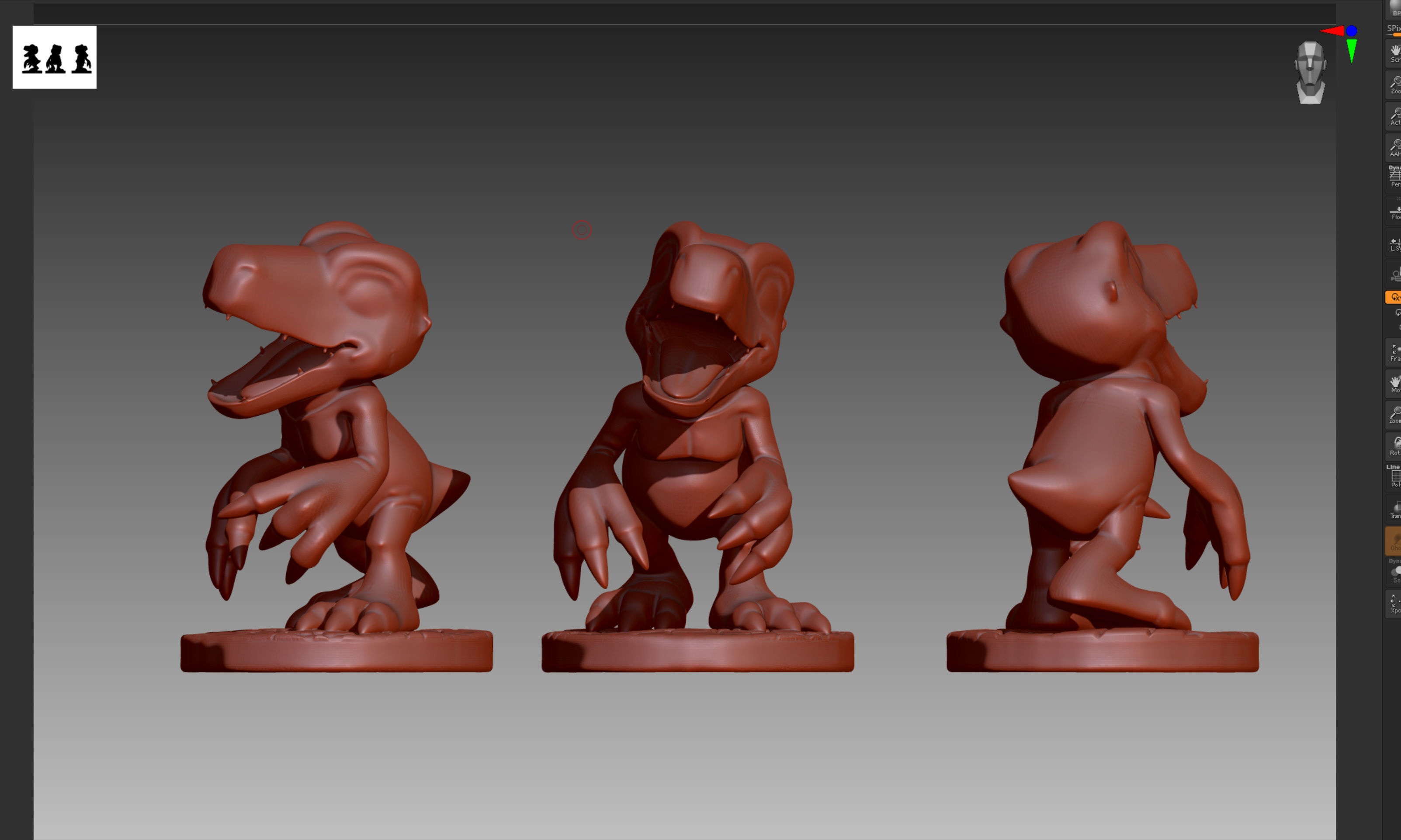 Agumon Digimon 3D print OBJ STL 3D print model_2