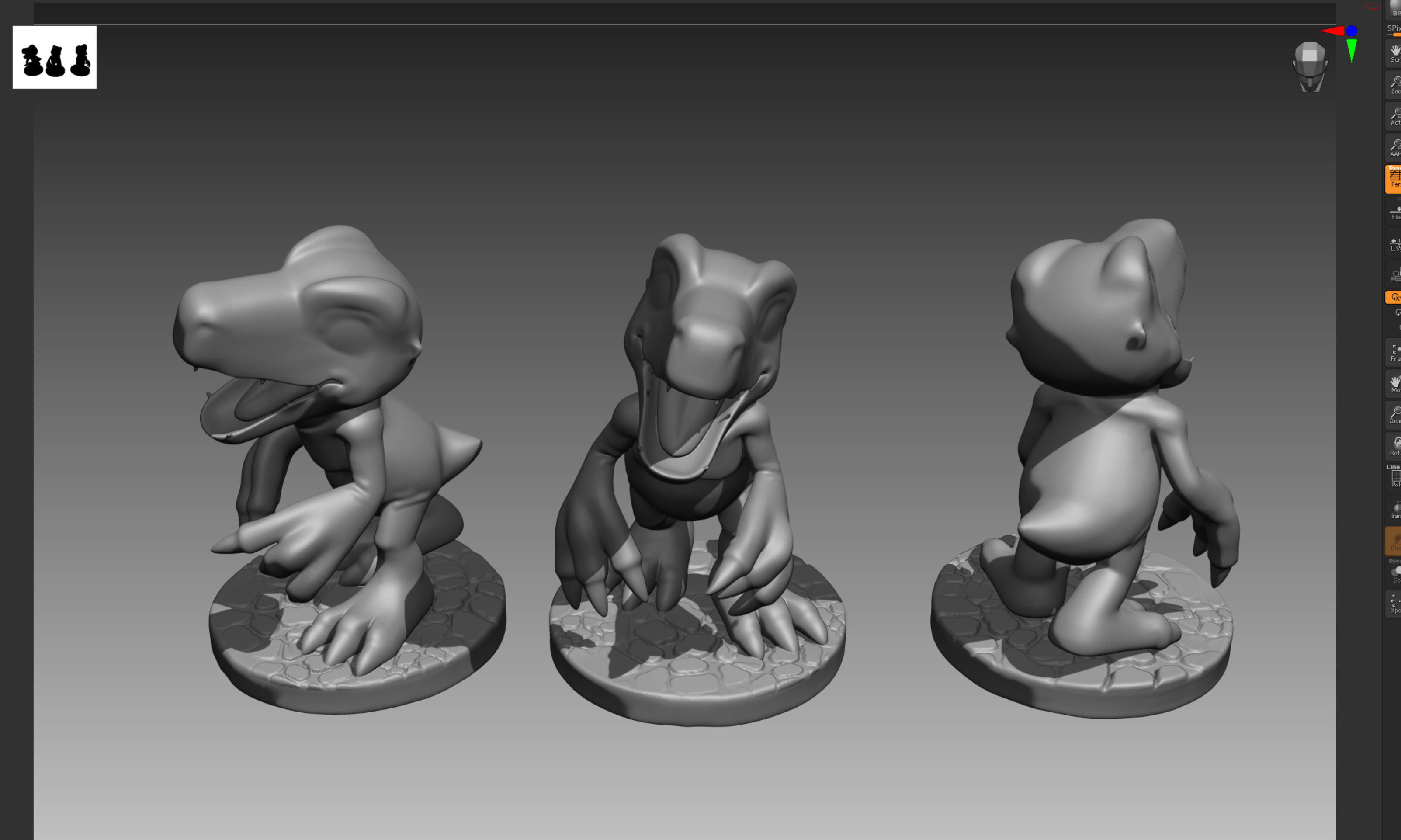 Agumon Digimon 3D print OBJ STL 3D print model_3