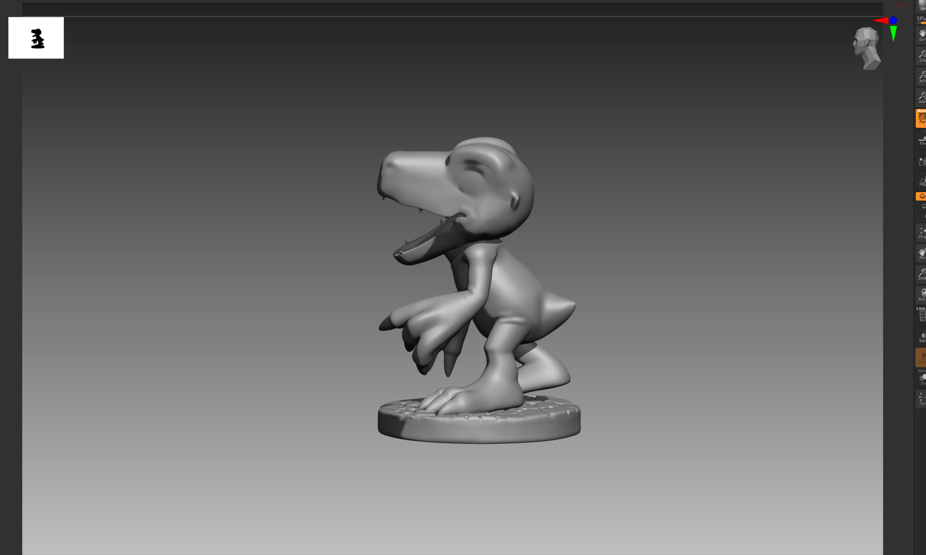 Agumon Digimon 3D print OBJ STL 3D print model_6