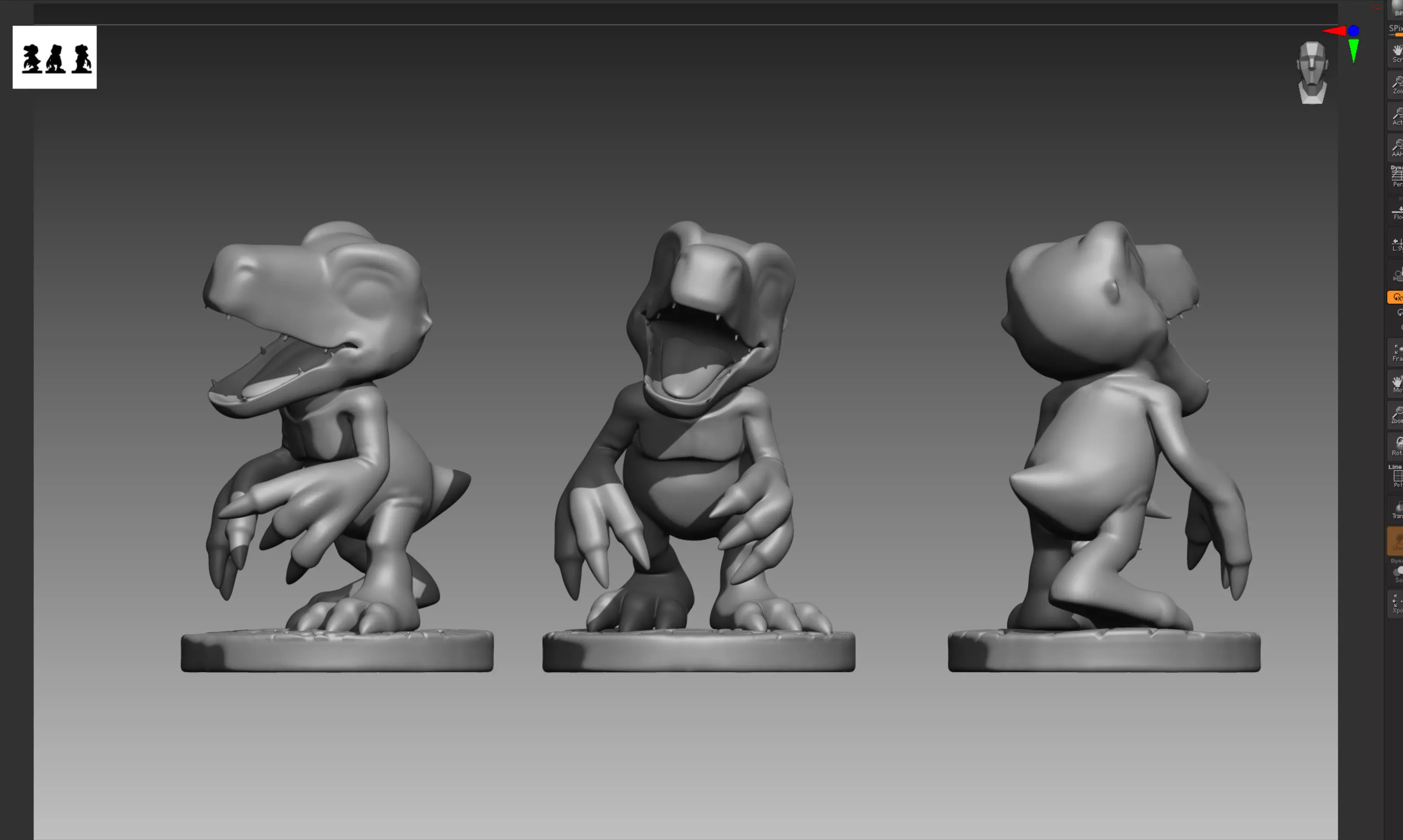 Agumon Digimon 3D print OBJ STL 3D print model_0