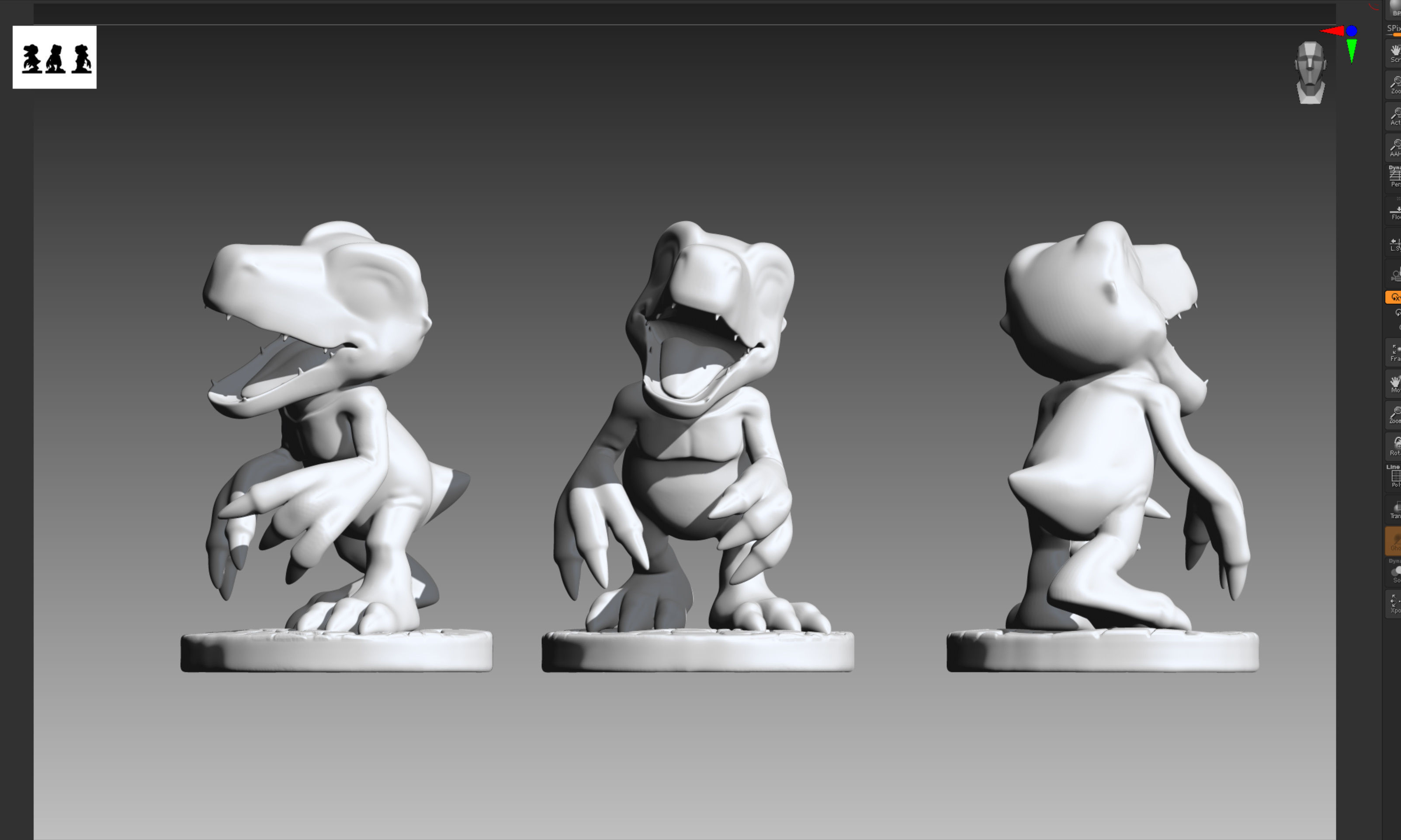 Agumon Digimon 3D print OBJ STL 3D print model_1