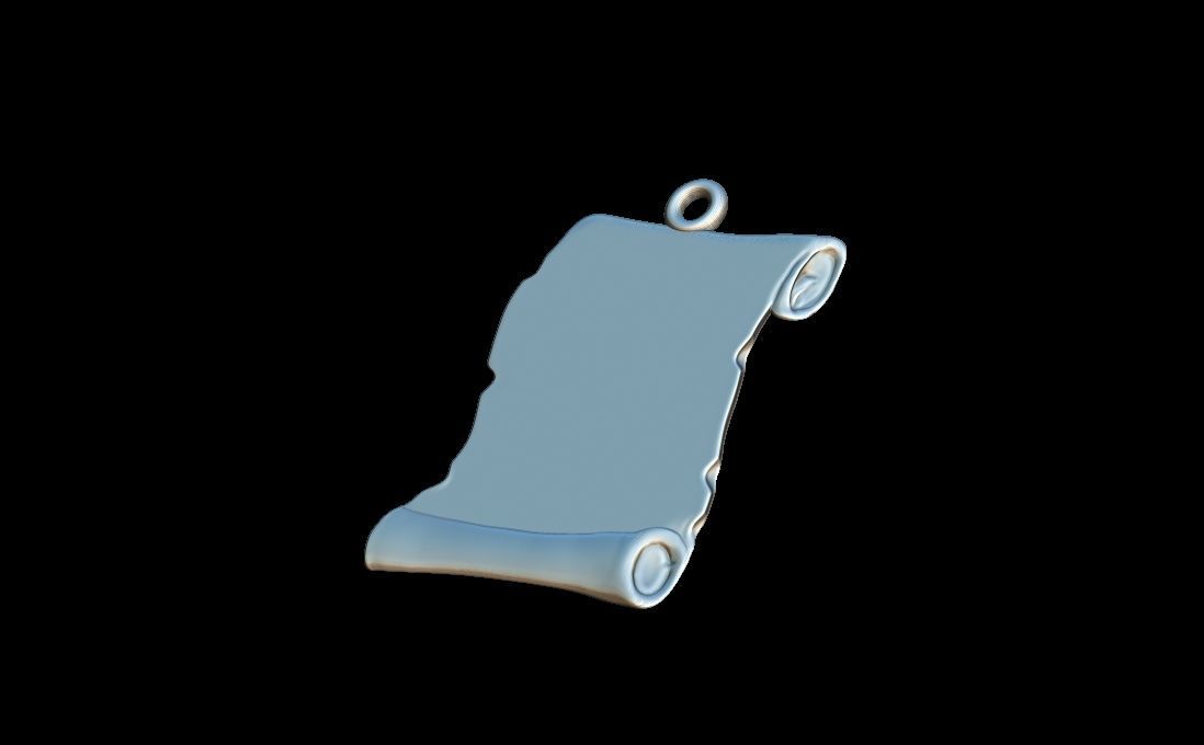  PARCHMENT PENDANT 3D print model_3