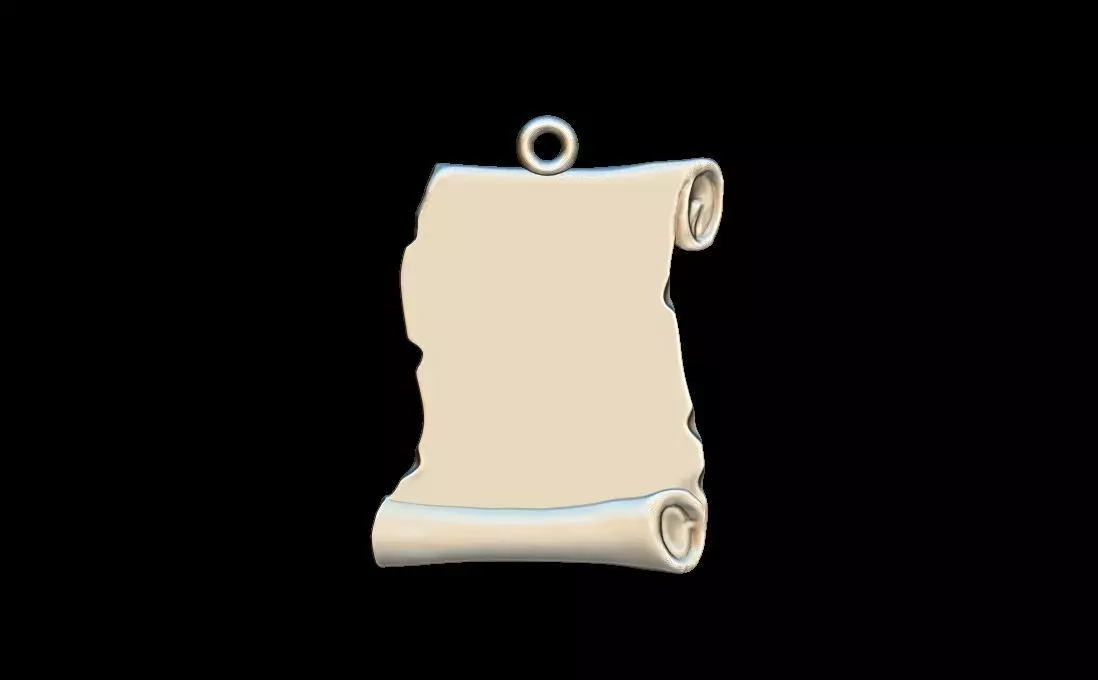  PARCHMENT PENDANT 3D print model_0