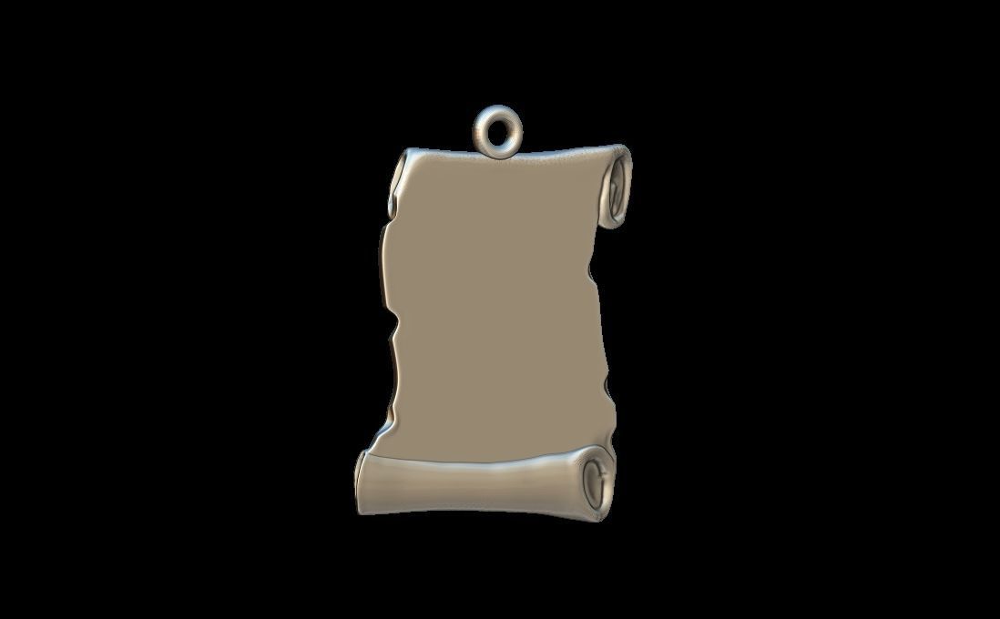  PARCHMENT PENDANT 3D print model_2