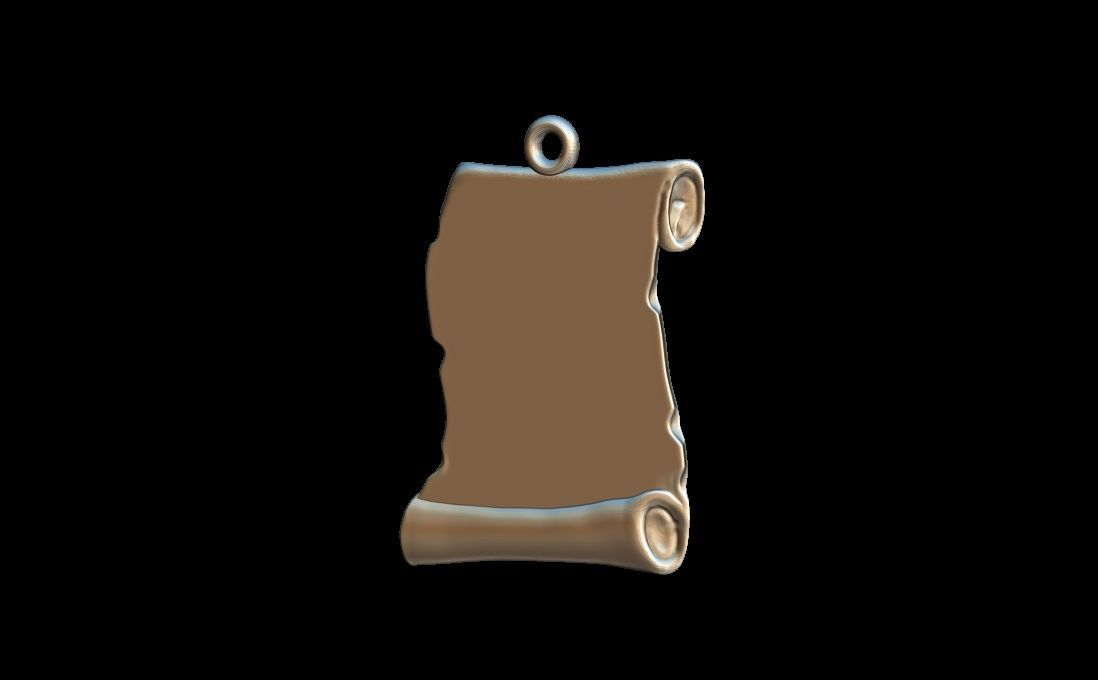  PARCHMENT PENDANT 3D print model_1