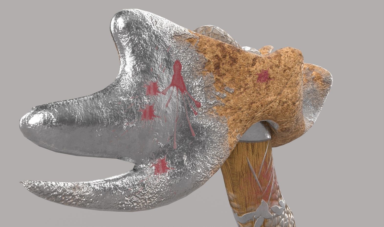 Hammer  Low-poly 3D model_3