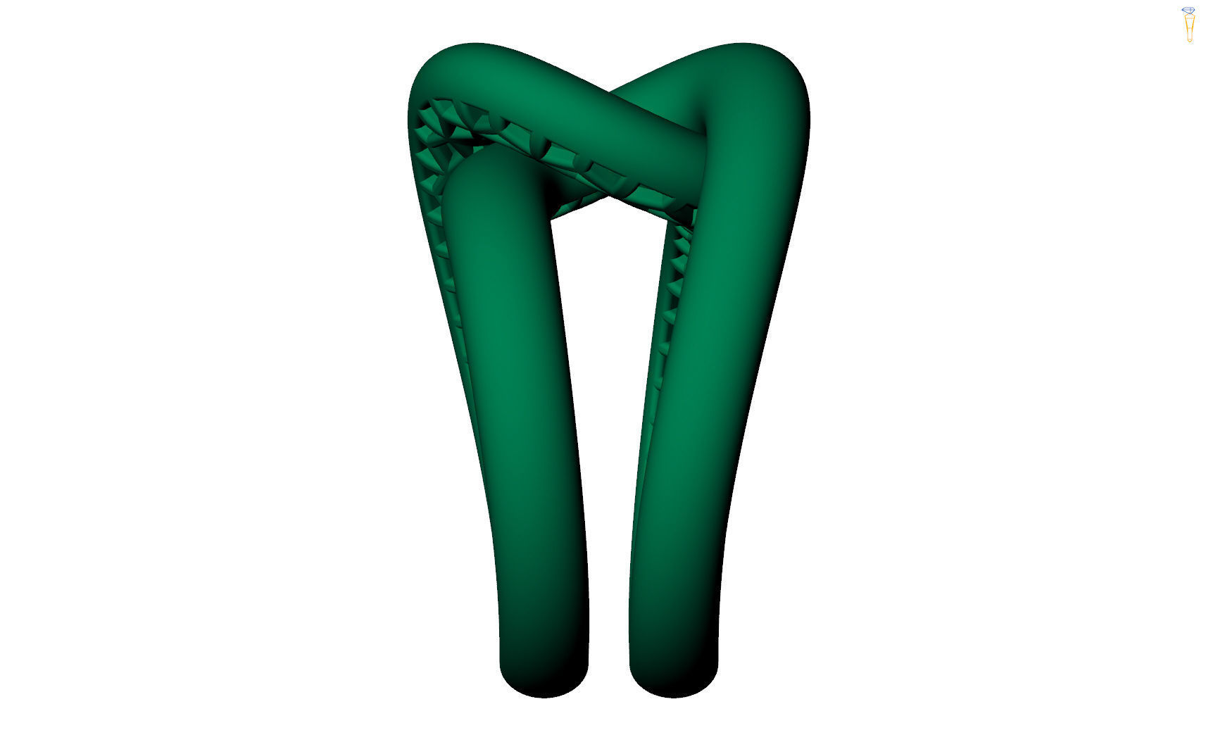 Knot gold ring 3D print model_6