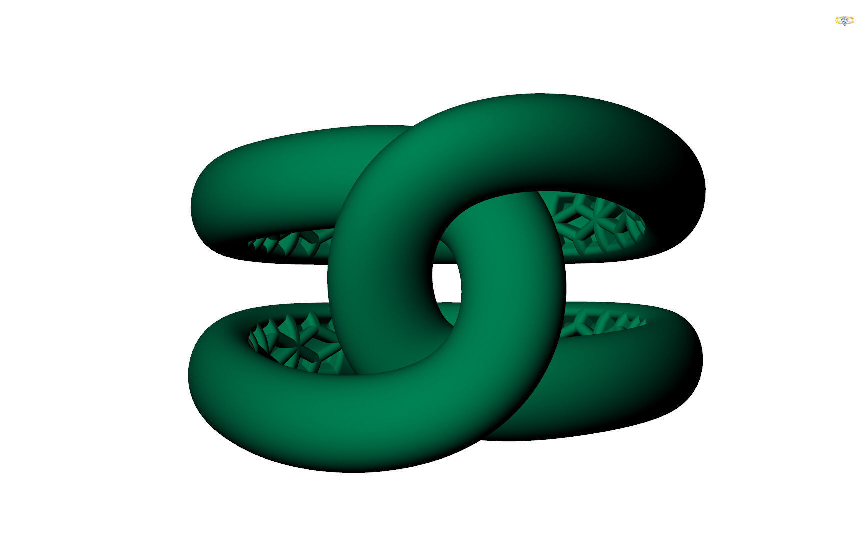 Knot gold ring 3D print model_4