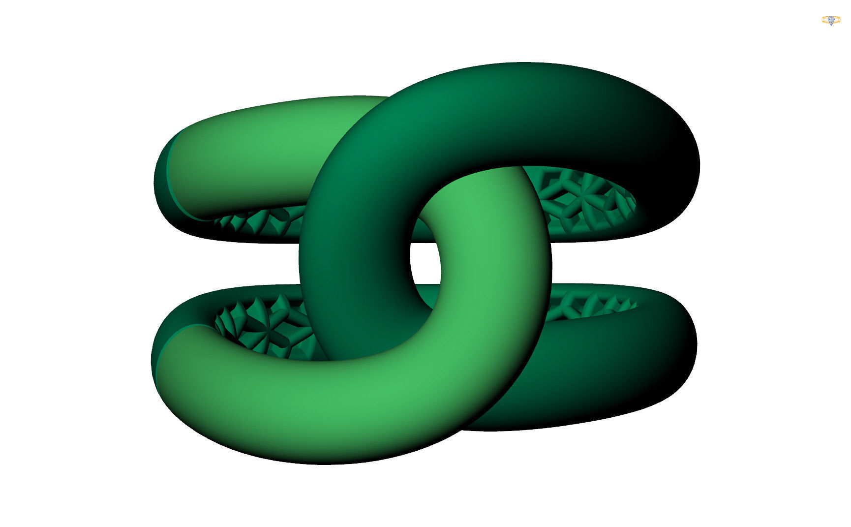 Knot gold ring 3D print model_8