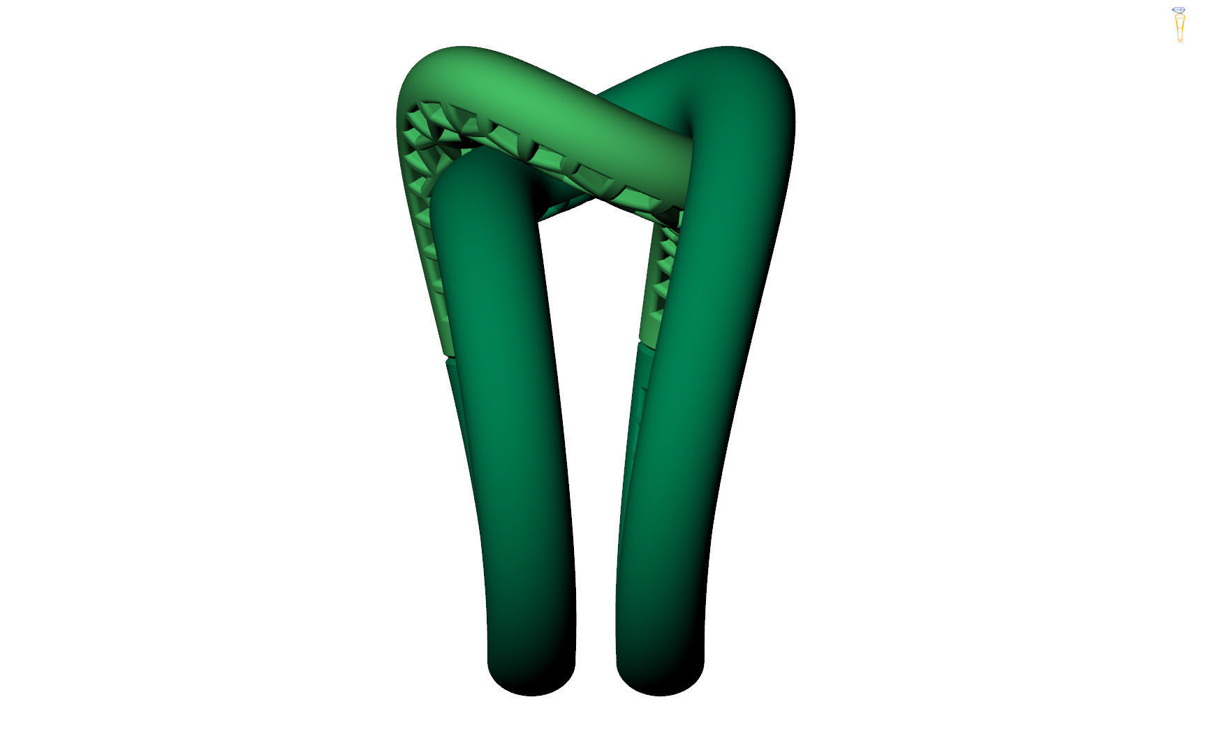 Knot gold ring 3D print model_10