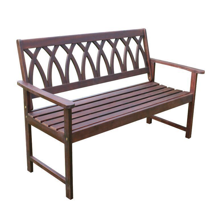 Creekmore Wooden Garden Bench 3D model_2