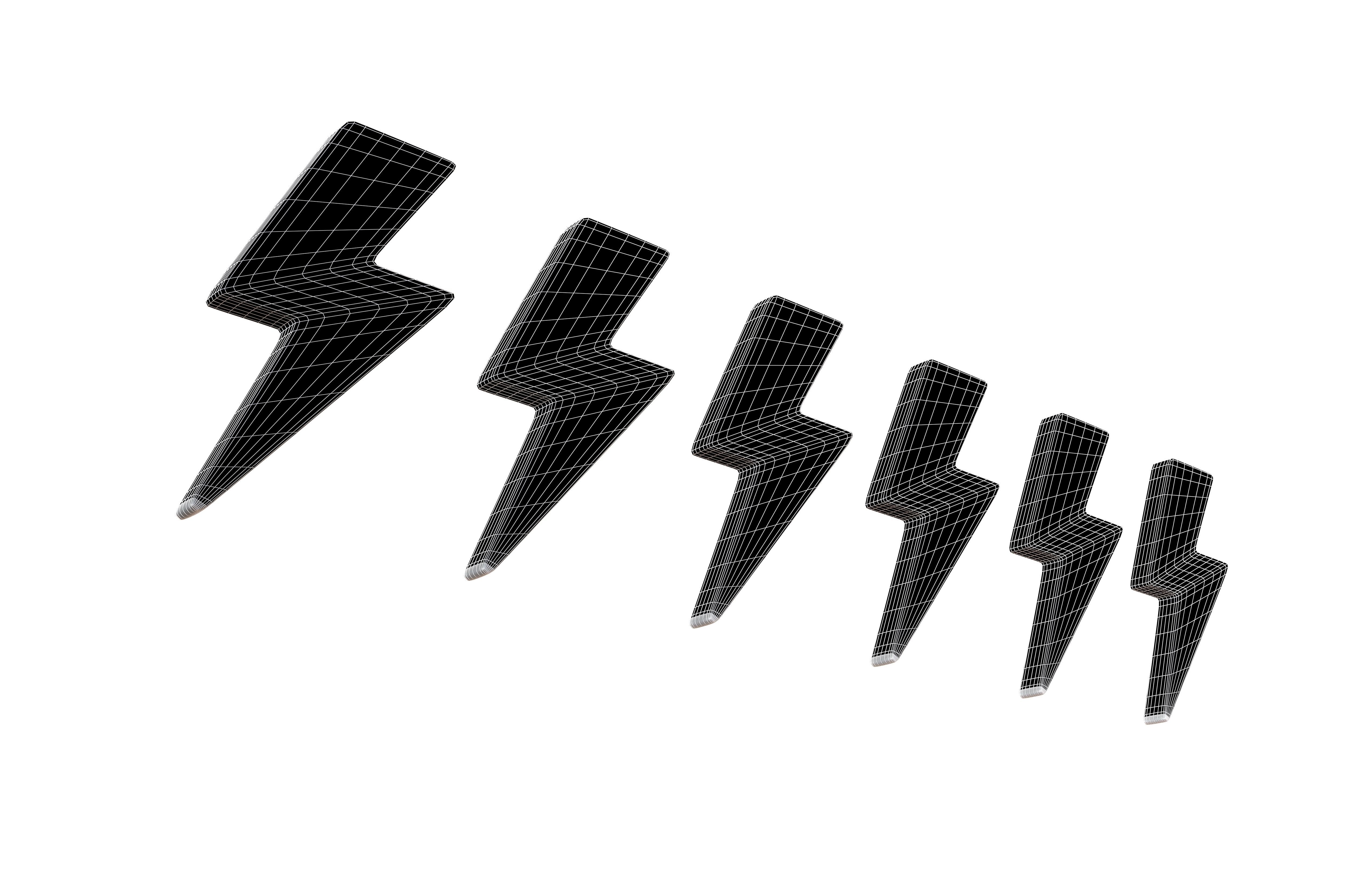 Lightning Ranking Symbol V1 005 Low-poly 3D model_7