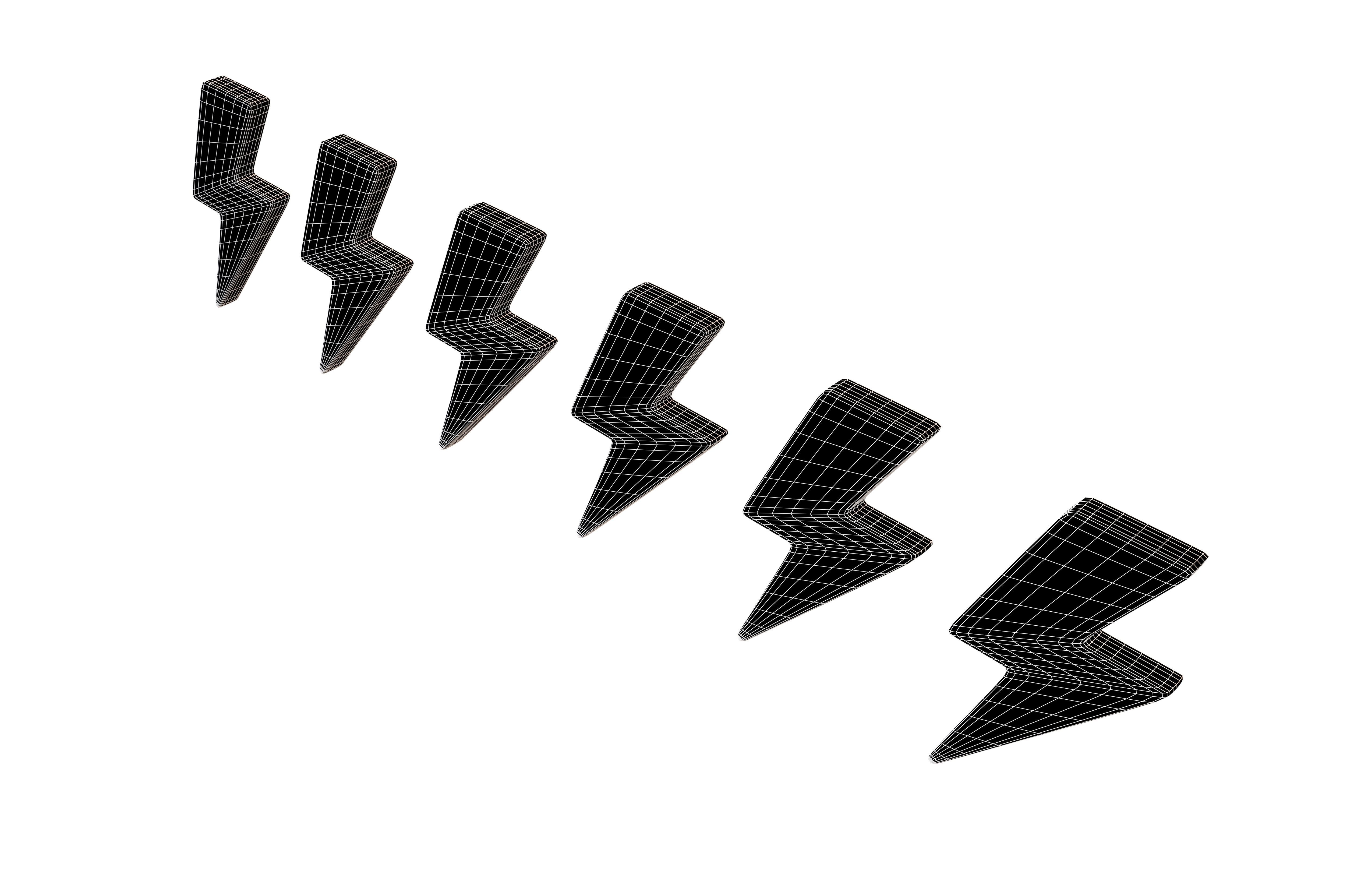 Lightning Ranking Symbol V1 005 Low-poly 3D model_4