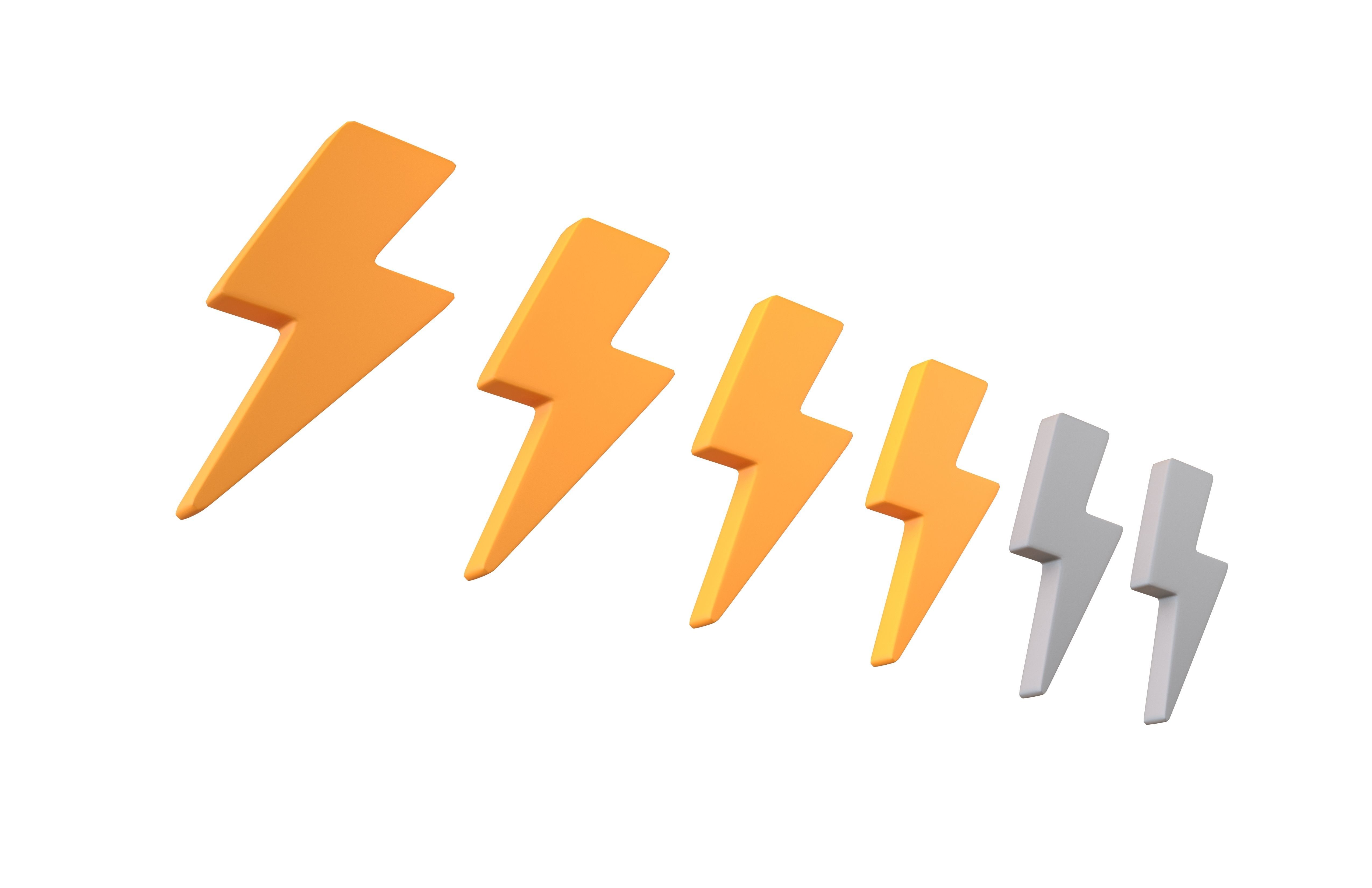 Lightning Ranking Symbol V1 005 Low-poly 3D model_3
