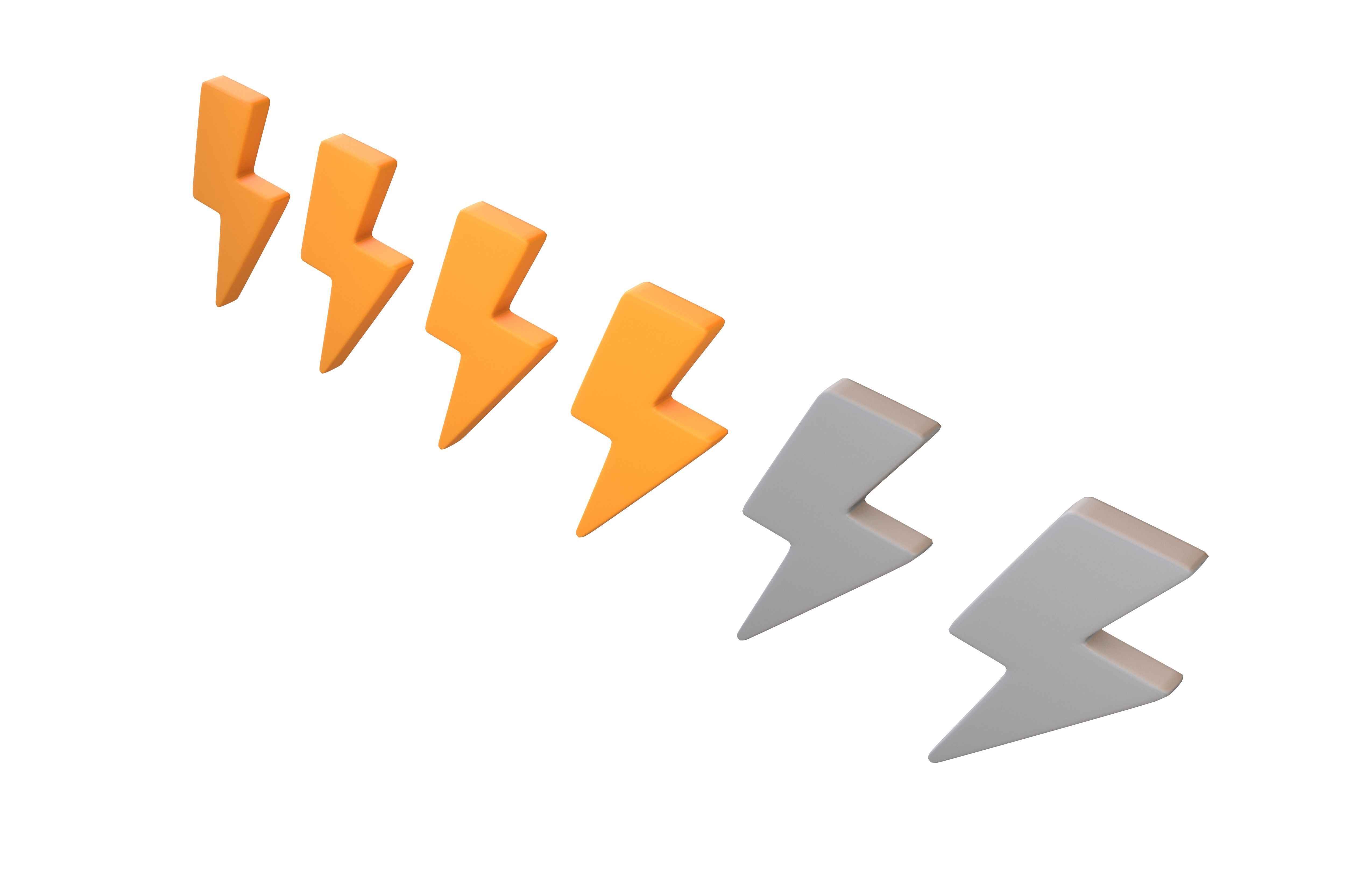 Lightning Ranking Symbol V1 005 Low-poly 3D model_2