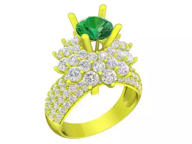 7317  Luxury hongkong style diamond engagement ring