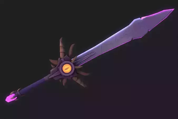 Stylized Magic Sword Low-poly 3D model