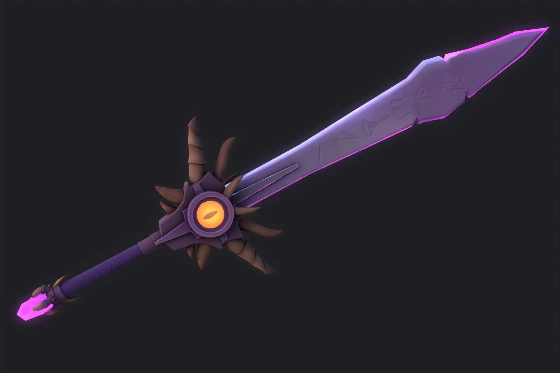 Stylized Magic Sword Low-poly 3D model