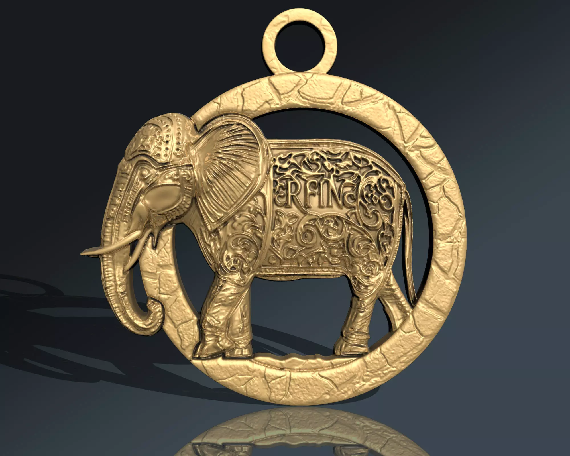 ANCIENT ELEPHANT PENDANT 3D print model