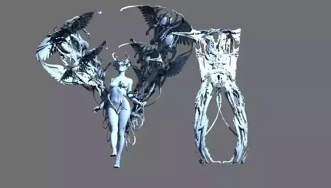 Lilith underworld sculptures  3D model
