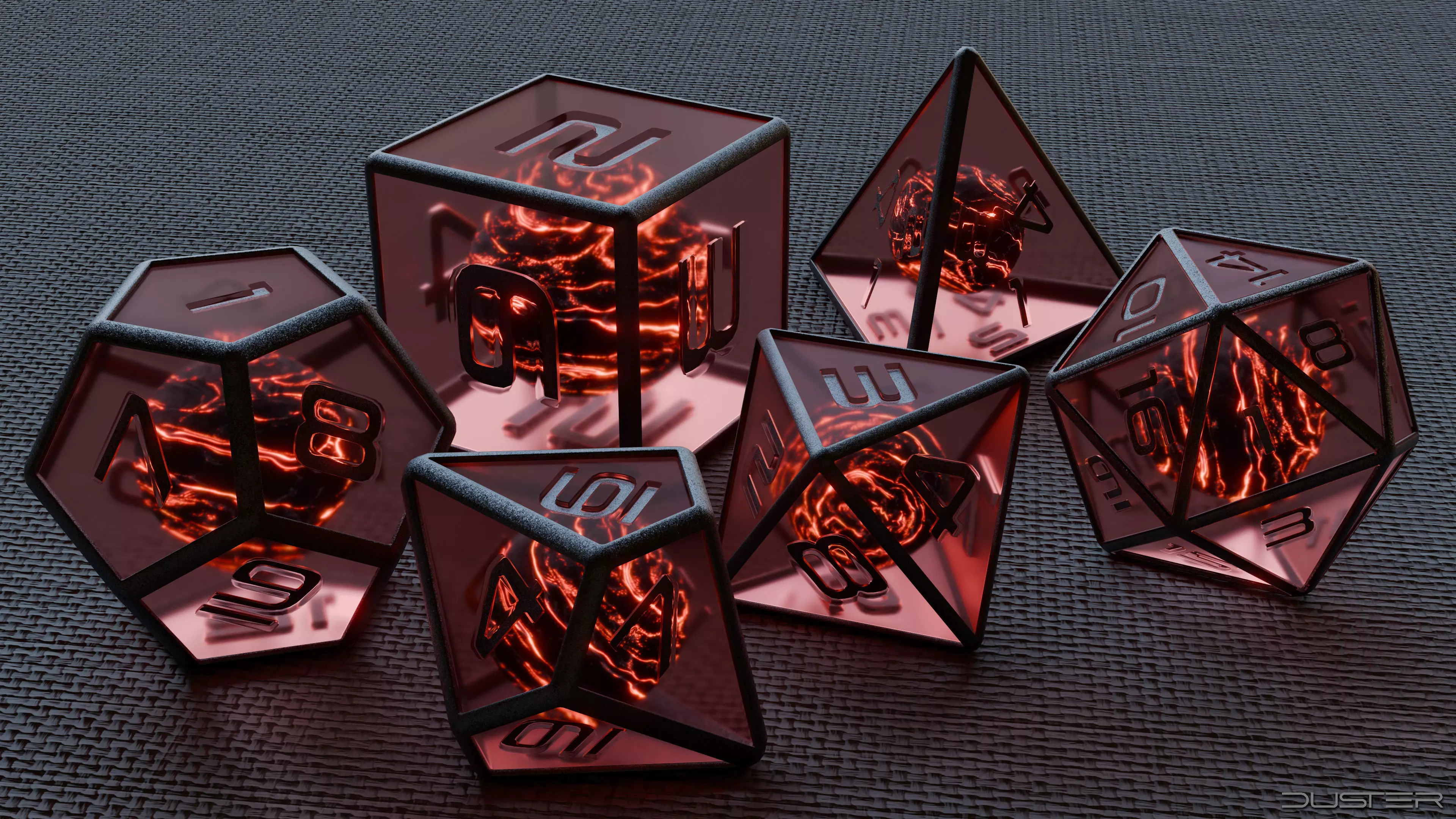 Custom Gaming Dice Low-poly 3D model