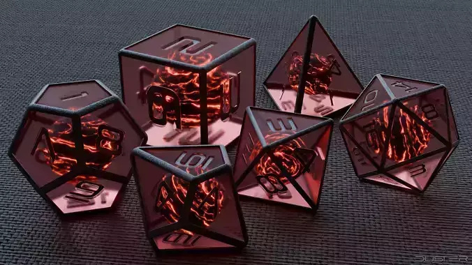 Custom Gaming Dice Low-poly 3D model