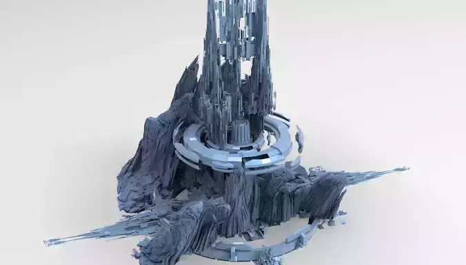 Sci fi mountain Artifact facility exterior Tower 