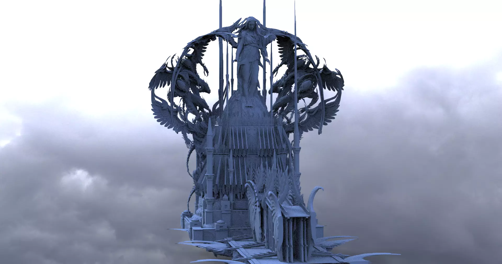 Desert ancient crusades Justice halls 3D model_0