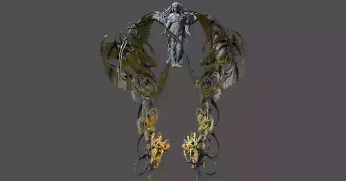  Crusades angel Cathedral statue 3D model
