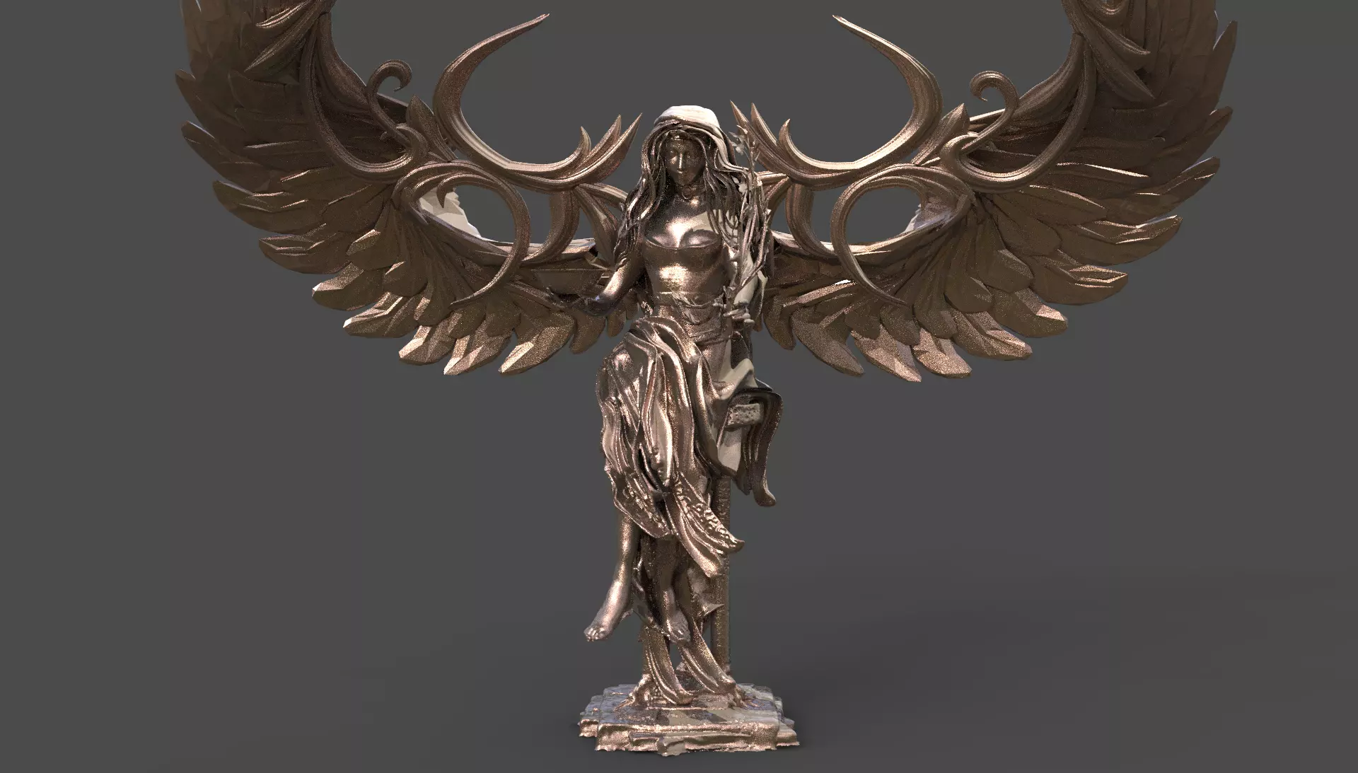 Oracle of Delphi Winged  3D model_0